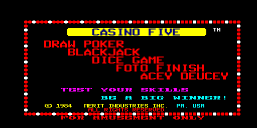 Casino Five Title Screen